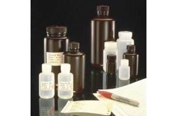 Image of Nalge Nunc Packaging Bottles, HDPE, with Screw Caps, NALGENE 312189-0008 Natural, Wide Mouth Bottles