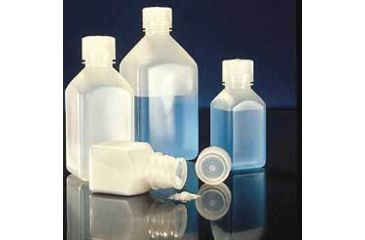 Image of Nalge Nunc Square Bottles, High-Density Polyethylene, Narrow Mouth, NALGENE 2018-0500