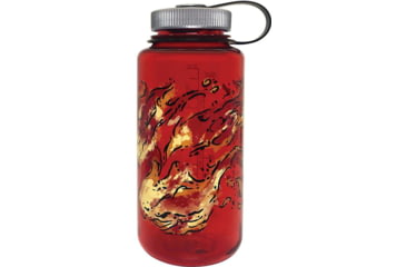 Image of Nalgene Elements Watter Bottle Wide Mouth, 1 Quart, 32oz, Red/Fire, 682019-0143