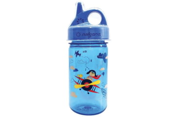 Image of Nalgene Kids Grip-N-Gulp Sustain Water Bottle, 12 oz, Biplane, 12oz, 2182-5512