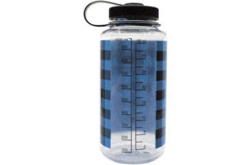 Image of Nalgene Limited Edition Wide Mouth Water Bottle, 1 Quart, Blue Plaid, 682020-0131