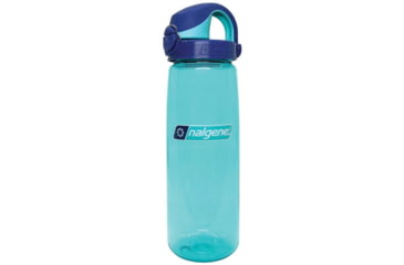 Image of Nalgene On-The-Fly Lock-Top Sustain Bottle, 24 oz, Blue with Aqua Cap, 24oz, 5565-3424