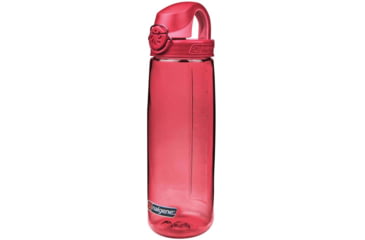 Image of Nalgene On-The-Fly Lock-Top Sustain Bottle, 24 oz, Pink with Beet Red Cap, 24oz, 5565-3524