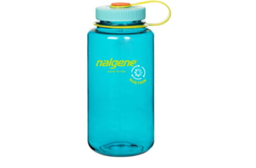 Image of Nalgene Wide Mouth 1 Quart Sustain Water Bottle, Cerulean, 2020-0432