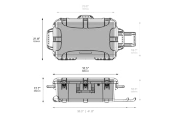Image of Nanuk 963 Protective Hard Case, 32.5in, Black, Large, 963S-000BK-0A0