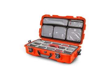 Image of Nanuk Case 980 w/Lid Organizer, w/Divider, Orange, Medium, 980S-060OR-0A0