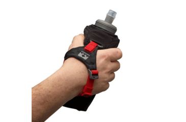 Image of Nathan ExoDraw 2 Insulate Water Bottles, Black/High Risk Red/ Wild Dove, 18oz, NS4868-0524-00