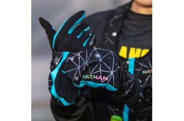 Image of Nathan HyperNight Reflective Convertible Glove/Mitt - Womens, Galaxy Black, Extra Small, NS5511-0465-31