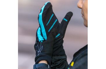 Image of Nathan HyperNight Reflective Convertible Glove/Mitt - Womens, Galaxy Black, Extra Small, NS5511-0465-31