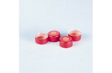 Image of National Scientific Seal Red Crimp Top W/TEF PK100 C4011-98R Seal Red Crimp Top W/TEF PK100