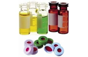 Image of National Scientific Target Snap-It Crimp-Top/Snap-Cap Vials, National Scientific C4011-51R Caps Red Snap-It Cap