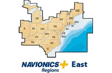 Image of Navionics East, MSD, Lakes &amp; Coast, New Condition, MSD/NAV+EA