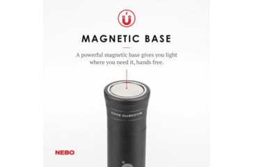 Image of Nebo Big Larry 2 COB LED Flashlight, AA, White/Red COB, 500 Lumens, Gray, NEB-WLT-0001