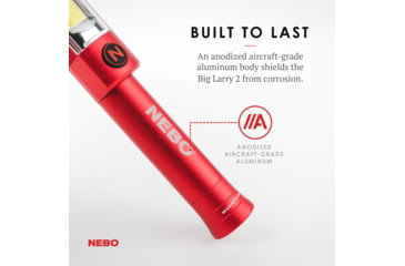 Image of Nebo Big Larry 2 COB LED Flashlight, AA, White/Red COB, 500 Lumens, Red, NEB-WLT-0002