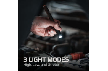 Image of Nebo Columbo Inspection Pen-Sized Flashlight, Rechargeable, Flex-Fuel, 250 Lumens, Black, NEB-POC-0008