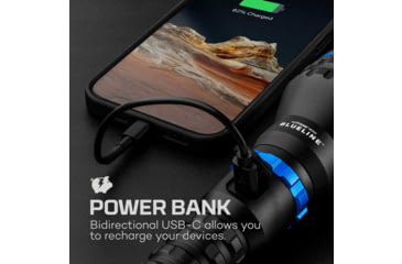 Image of Nebo Luxtreme MZ60 Blueline Li-ion 21700 Rechargeable Battery 1000 Lumens LED Flashlight