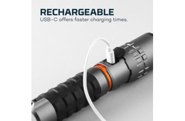 Image of Nebo Slyde King 2K USB-C Rechargeable LED Flashlight and Work Light, Black, NEB-WLT-1003