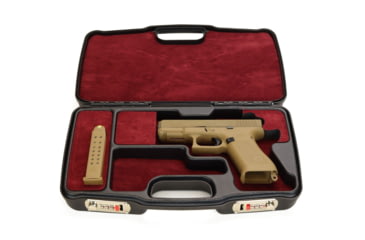 Image of Negrini Hybri-Tech RMR Capable Locking Pistol Case, Black/Bordeaux, Full Size Pistol, 2039iR/6521