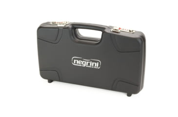 Image of Negrini Hybri-Tech RMR Capable Locking Pistol Case, Black/Bordeaux, Full Size Pistol, 2039iR/6521
