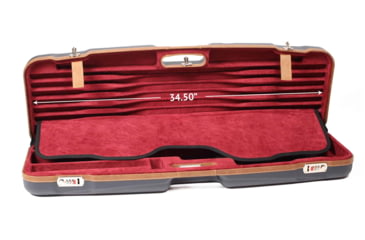 Image of Negrini OU Deluxe Sporting Shotgun Case + Tube Set, Navy/Tobacco Leather/Navy Interior, 1622LX-TUBE/5228