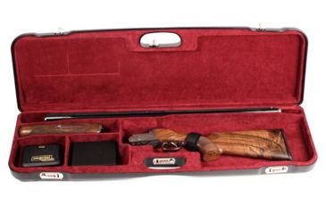 Image of Negrini OU High Rib Trap/Sporting Shotgun Case, Black/Bordeaux, L37.5in x H10.5in x D3.75in 1657LR/5163