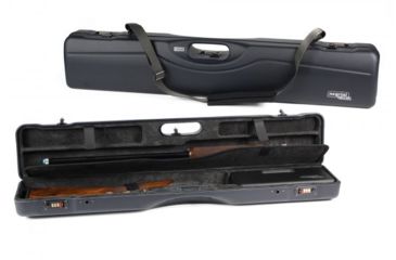 Image of Negrini OU/SxS/Auto/Pump UNICASE Luxury Travel Shotgun Case, Navy Blue/Grey Interior, L37.50in x W7in x D5in 16406LR-UNI/5590