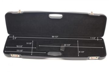 Image of Negrini OU/SxS Luxury Hunting Shotgun Case, Navy/Black, 31.5x9.3x3.5 1605LR/5139