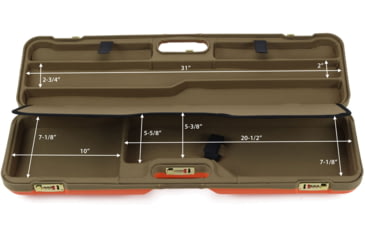 Image of Negrini Wings OU/SxS Deluxe Hunting Combo Shotgun Case, 32.125x8.875x5in, Blaze Orange/Khaki, 819129015303
