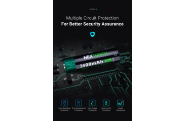 Image of Nextorch 18650 USB-C Direct Recharge Battery, Black, BW20029