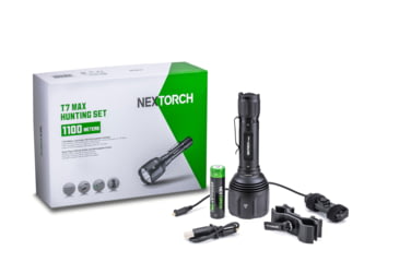 Image of Nextorch T7 Max Long Range Hunting Kit, 1,200m Throw, Black, T7 MAX HUNTING SET