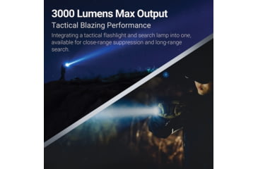 Image of Nextorch TA30C Max LED Tactical Flashlight, Lithium Ion, White, 3000 Lumens, Black, PS520117