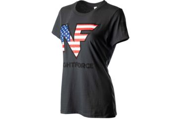 Image of NightForce Womens T-Shirt, NF Flag Logo, Heather Grey, Medium, A537-M