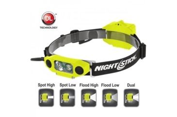 Image of Nightstick Dicata Intrinsically Safe Low-Profile Dual-Light Headlamp, Green, XPP-5462GX