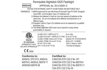 Image of Nightstick Intrinsically Safe Permissible 3AA Flashlight,140 Lumens,Green XPP-5420G