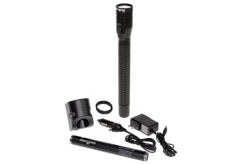 Image of Nightstick Xtreme Lumens Full Size Dual-Light Rechargeable 650 Lumen LED Metal Flashlight, AC Charger, DC Charger, Battery, Black NSR-9744XL