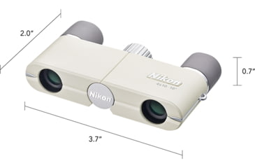 Image of Nikon CF 4x10mm Roof Prism Binoculars, Ivory White, 16841