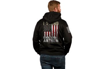 Image of Nine Line Apparel I Stand Mens Tailgater Hoodie Black 3xl