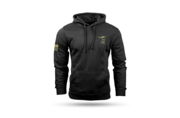 Image of Nine Line Apparel Nine Line American Camo Hooded Sweatshirt Black L, AMERCAMO-DT6100-BLACK-L