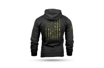 Image of Nine Line Apparel Nine Line American Camo Hooded Sweatshirt Black L, AMERCAMO-DT6100-BLACK-L