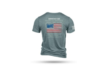 Image of Nine Line Apparel Nine Line American Flag Schematic Short Sleeve Shirt Denim 3XL, FLAGSCH-TSTRI-DENIMTRIBLEND-3XL