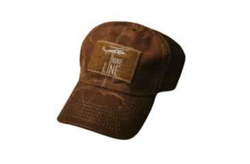 Image of Nine Line Apparel Nine Line Tan American Made Mesh Back Hat with Dropline, EMB17-AMMBHAT-WAXTAN-PATCH