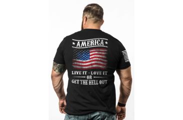 Image of Nine Line Get The Hell Out Graphic T-Shirts - Mens, Black, Small GTHO-TS-BLACK-S
