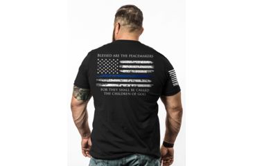 Image of Nine Line Thin Blue Line Graphic T-Shirts - Mens, Black, Small TBL-TS-BLACK-S