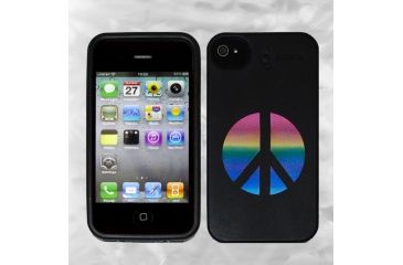 Image of Nite Ize Biodegradable Bio Case for Iphone 4 &amp; 4S, Black Peace BIO-IP4-01G1