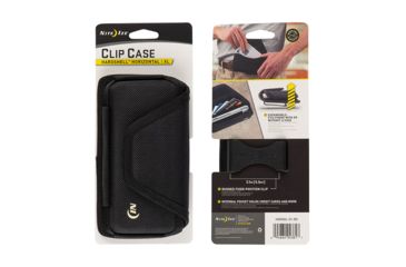 Image of Nite Ize Clip Case Hardshell Horizontal Universal Rugged Holster, Black, Extra Large, HSHSXL-01-R3
