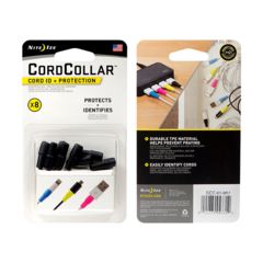 Image of Nite Ize CordCollar Cord ID Plus Protection, 8 pack, Black, Universal GCC-01-8R7