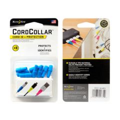 Image of Nite Ize CordCollar Cord ID Plus Protection, 8 pack, Bright Blue, Universal GCC-38-8R7
