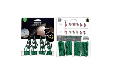 Image of Nite Ize Figure 9 Tent Line Kit w/Rope Tighteners and Cords - F9T4-03-01