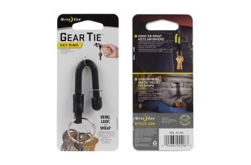 Image of Nite Ize Gear Tie Key Ring, Black, KGL-01-R6