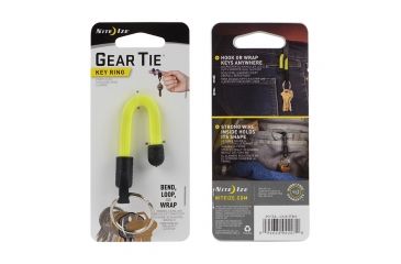 Image of Nite Ize Gear Tie Key Ring, Neon Yellow, KGL-33-R6